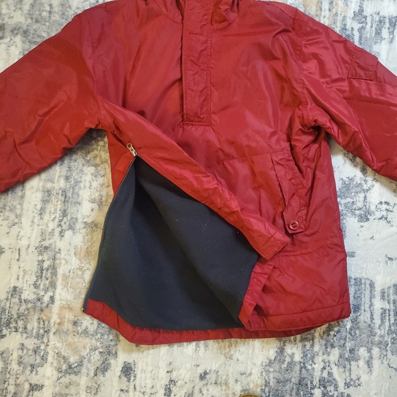 Vintage GAP Women's Red Fleece Lined Anorak Pullover Jacket sz Medium - Picture 6 of 16